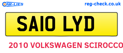 SA10LYD are the vehicle registration plates.