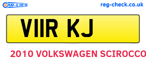 V11RKJ are the vehicle registration plates.