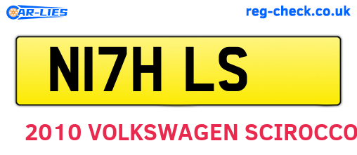 N17HLS are the vehicle registration plates.