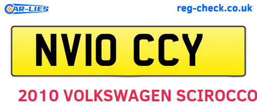NV10CCY are the vehicle registration plates.