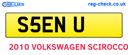 S5ENU are the vehicle registration plates.