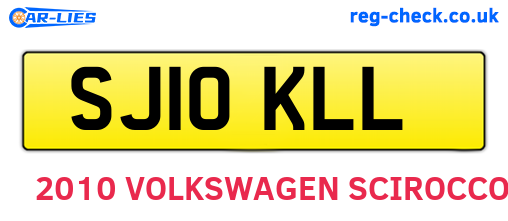 SJ10KLL are the vehicle registration plates.