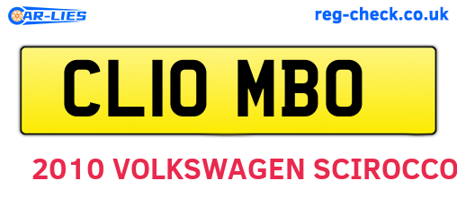 CL10MBO are the vehicle registration plates.