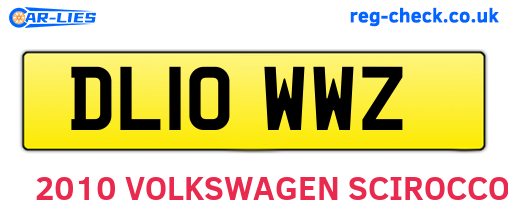 DL10WWZ are the vehicle registration plates.