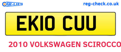 EK10CUU are the vehicle registration plates.