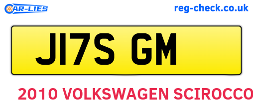 J17SGM are the vehicle registration plates.
