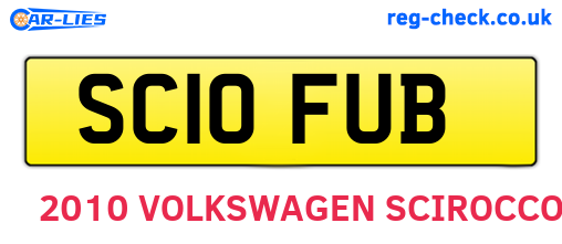 SC10FUB are the vehicle registration plates.