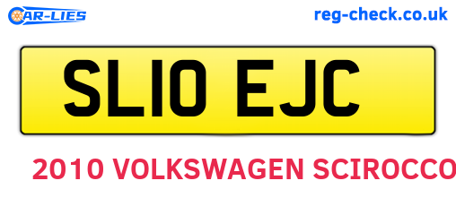 SL10EJC are the vehicle registration plates.