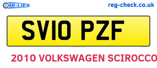 SV10PZF are the vehicle registration plates.