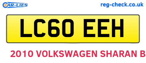 LC60EEH are the vehicle registration plates.