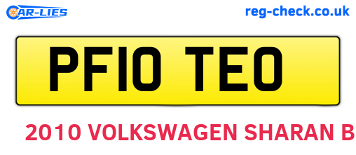 PF10TEO are the vehicle registration plates.