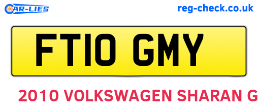FT10GMY are the vehicle registration plates.