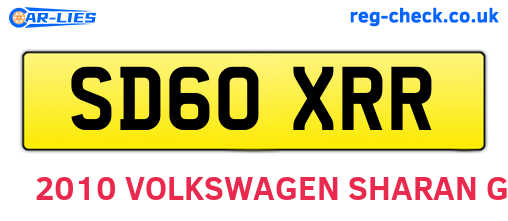 SD60XRR are the vehicle registration plates.