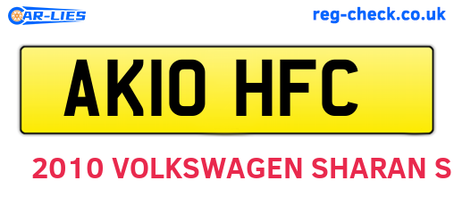 AK10HFC are the vehicle registration plates.