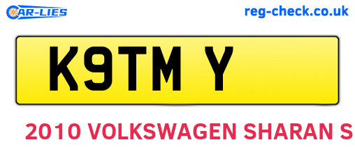 K9TMY are the vehicle registration plates.