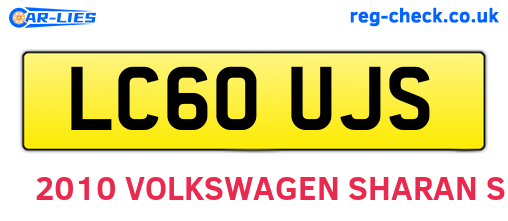 LC60UJS are the vehicle registration plates.