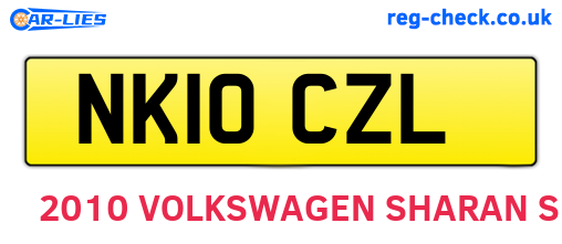 NK10CZL are the vehicle registration plates.