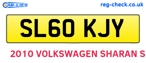 SL60KJY are the vehicle registration plates.