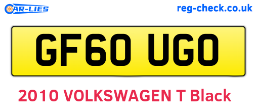 GF60UGO are the vehicle registration plates.