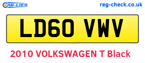 LD60VWV are the vehicle registration plates.