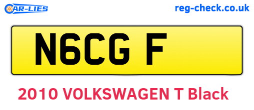N6CGF are the vehicle registration plates.