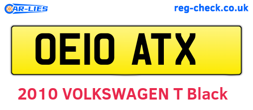 OE10ATX are the vehicle registration plates.