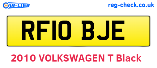 RF10BJE are the vehicle registration plates.