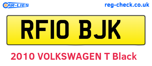RF10BJK are the vehicle registration plates.