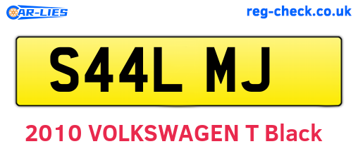 S44LMJ are the vehicle registration plates.
