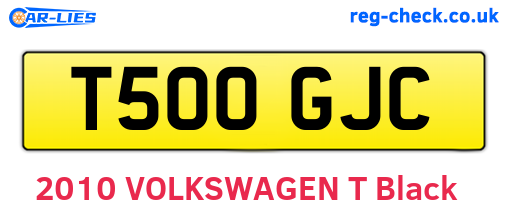 T500GJC are the vehicle registration plates.