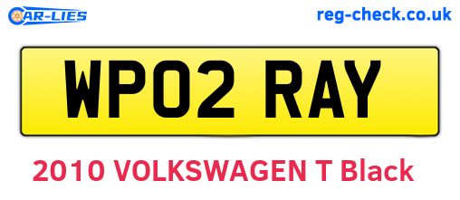 WP02RAY are the vehicle registration plates.