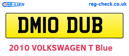 DM10DUB are the vehicle registration plates.