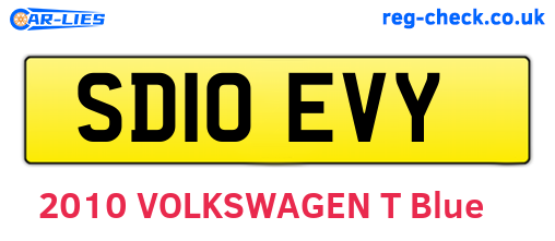 SD10EVY are the vehicle registration plates.