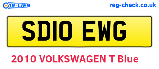 SD10EWG are the vehicle registration plates.