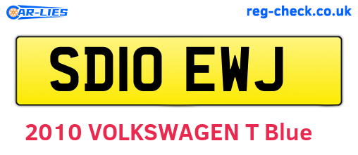 SD10EWJ are the vehicle registration plates.