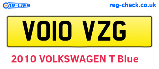 VO10VZG are the vehicle registration plates.