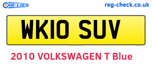 WK10SUV are the vehicle registration plates.
