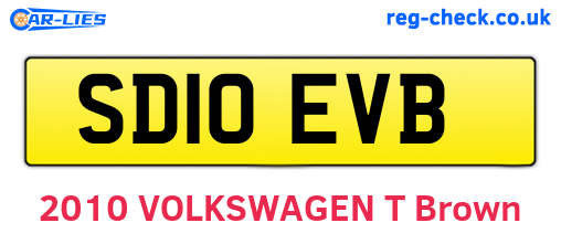 SD10EVB are the vehicle registration plates.