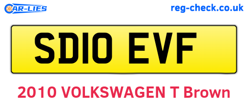 SD10EVF are the vehicle registration plates.