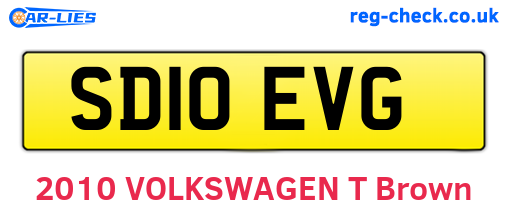SD10EVG are the vehicle registration plates.