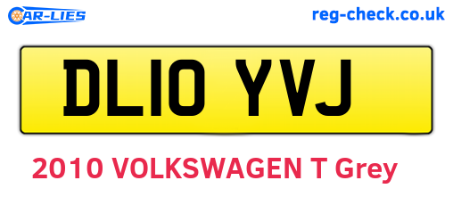 DL10YVJ are the vehicle registration plates.