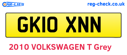 GK10XNN are the vehicle registration plates.