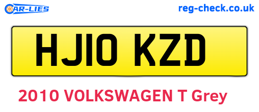 HJ10KZD are the vehicle registration plates.