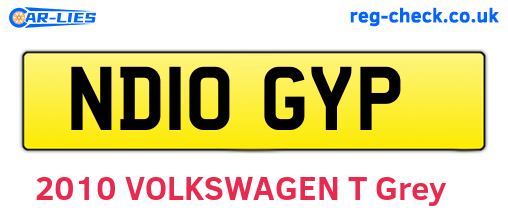 ND10GYP are the vehicle registration plates.