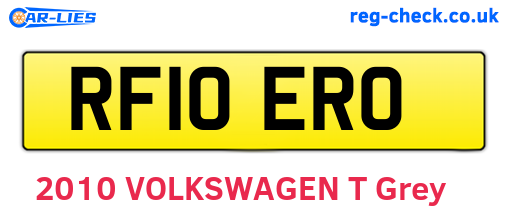 RF10ERO are the vehicle registration plates.
