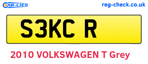 S3KCR are the vehicle registration plates.