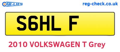 S6HLF are the vehicle registration plates.