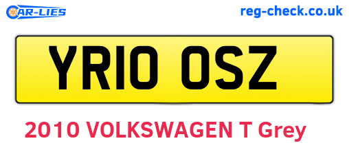 YR10OSZ are the vehicle registration plates.