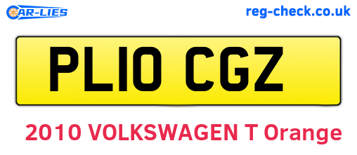 PL10CGZ are the vehicle registration plates.