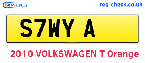 S7WYA are the vehicle registration plates.